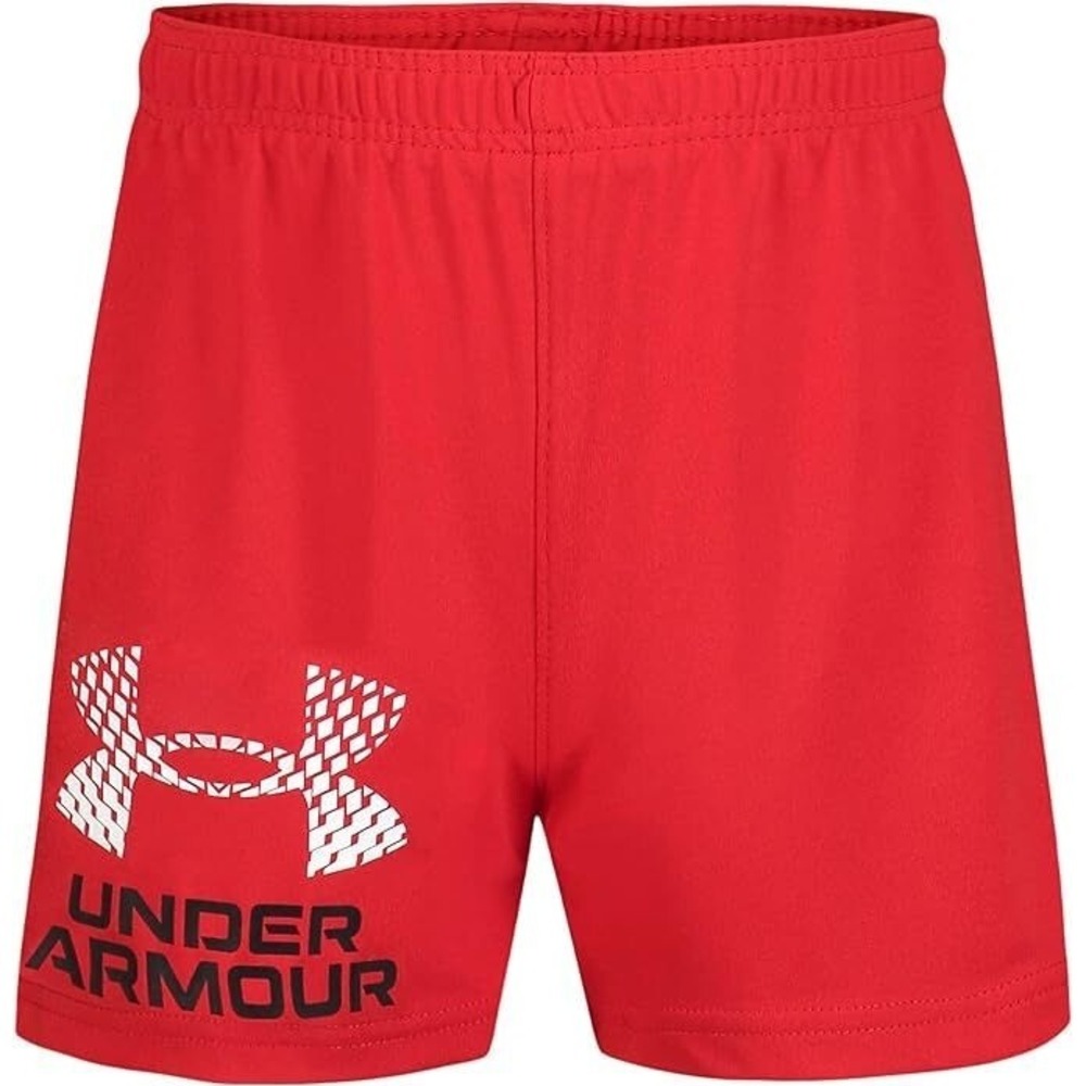 Under Armour‎ Boys Prototype Symbol Wordmark Screen Print Shorts - Red - Sz 7